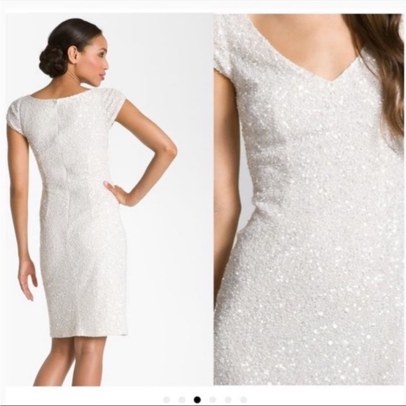 Theia Luxury Gown With Sparkling Crystal and Sequins - Picture 2 of 12